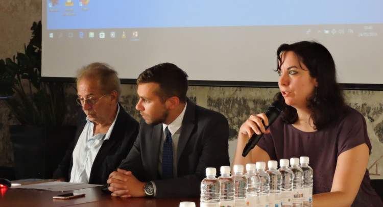 Jessica Vodopija Marko Gregorič e Claudio Povolo introducono l evento