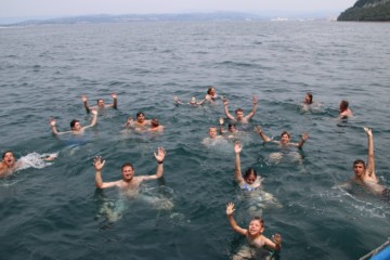 Progetto Parenzana Dante Tuffo in mare